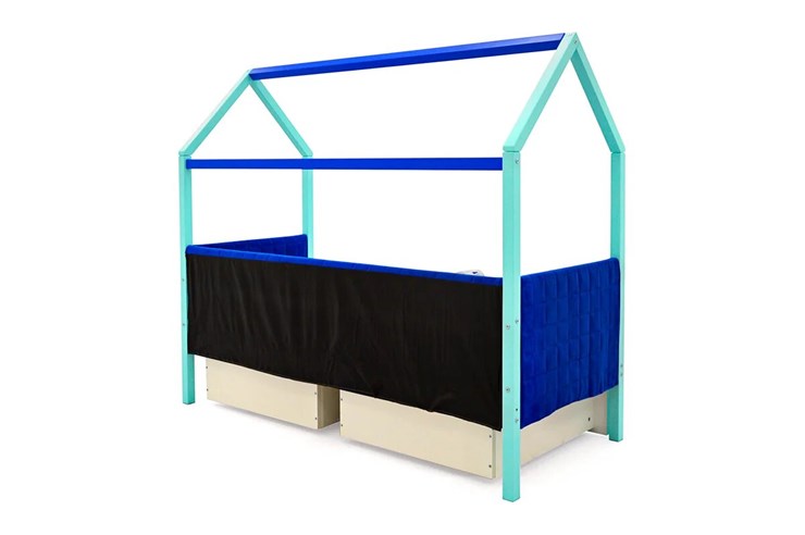 Кровать-домик детская Svogen, мятный-синий мягкая во Владивостоке - изображение 6