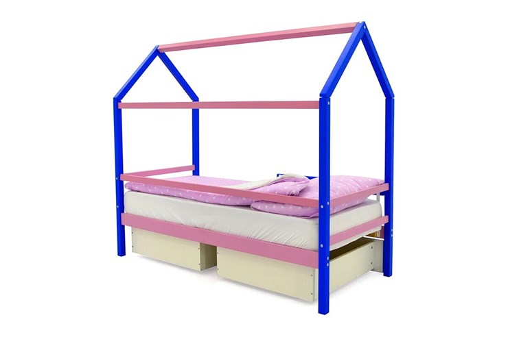Кровать-домик детская Svogen синий-лаванда в Артеме - изображение 3