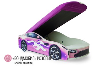 Кровать-машина детская Бондимобиль розовый в Находке - предосмотр 1