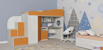 Детская кровать-шкаф Кадет-1, корпус Винтерберг, фасад Оранжевый в Уссурийске