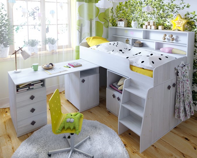 Детская кровать-чердак Малыш-5, цвет Винтерберг в Находке - изображение 7