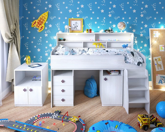Детская кровать-чердак Малыш-5, цвет Винтерберг в Артеме - изображение 8