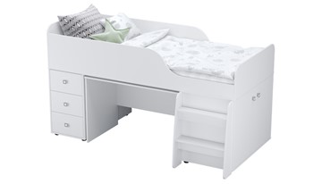 Кровать-чердак с рабочей зоной POLINI Kids Simple 4500 Белый в Артеме - предосмотр 6