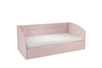 Кровать в детскую 0.9 Альба (Софа), нежно-розовый (велюр) во Владивостоке