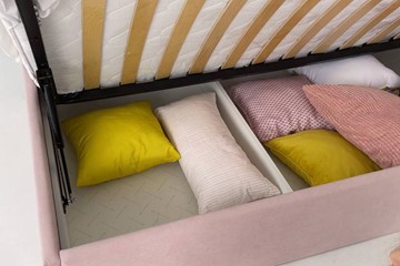 Детская кровать  0.9 Альба (Тахта), нежно-розовый (велюр) во Владивостоке - предосмотр 5