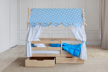 Кровать детская Домик с ящиками, без покраски в Артеме - предосмотр 1