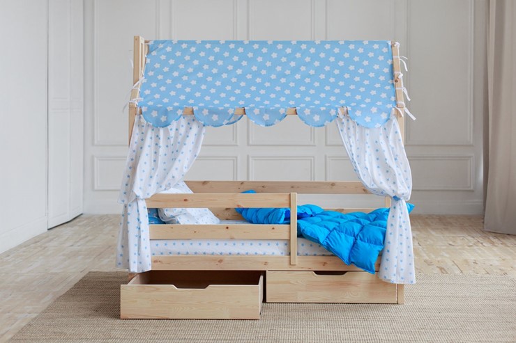 Кровать детская Домик с ящиками, без покраски в Уссурийске - изображение 1
