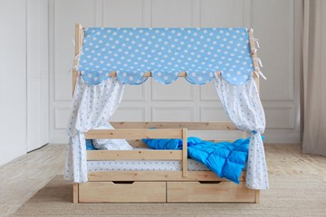 Кровать детская Домик с ящиками, без покраски в Артеме - предосмотр