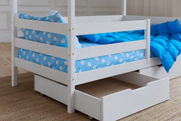 Кровать детская Домик с ящиками, цвет белый в Находке - предосмотр 3