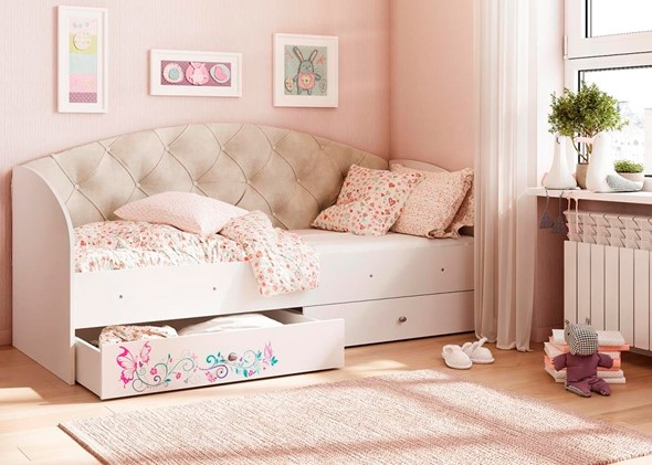 Детская кровать Эльза без бортика, Бежевый (латы) в Артеме - изображение