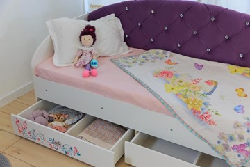 Кровать с ящиками Эльза без бортика, Фиолетовый (щиты) во Владивостоке - предосмотр 6
