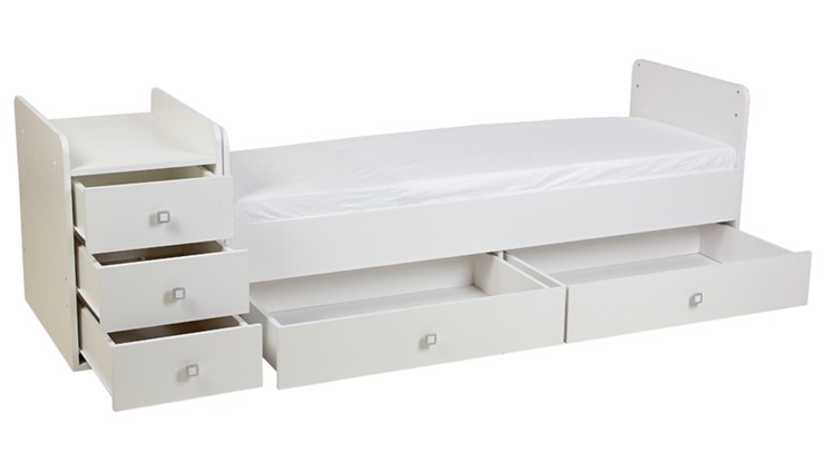 Кровать-трансформер с комодом Фея 1100 Белый в Артеме - изображение 9
