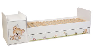 Кровать детская Фея 1100 Медвежонок Белый в Артеме - предосмотр 2
