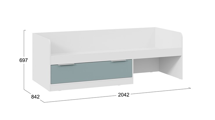 Кроватка Марли Тип 1 (Белый/Серо-голубой) в Артеме - изображение 4