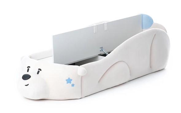 Детская кровать Мишка Pasha с ящиком, белый в Артеме - изображение