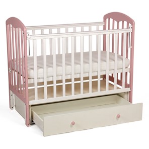 Детская кроватка Polini kids Simple 328, белый-розовый в Артеме - предосмотр 2