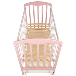 Детская кроватка Polini kids Simple 328, белый-розовый в Артеме - предосмотр 4