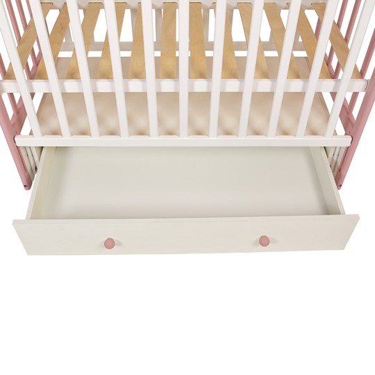 Детская кроватка Polini kids Simple 328, белый-розовый в Артеме - изображение 7