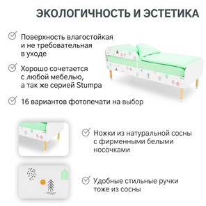 Детская кровать Stumpa Классика "Домики розовый, бирюзовый" во Владивостоке - предосмотр 15