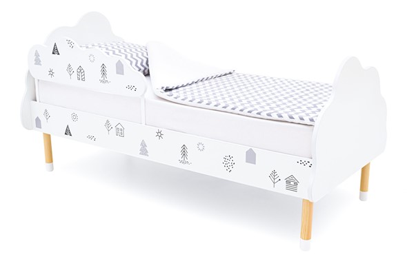 Детская кровать Stumpa Облако "Домики ч/б" во Владивостоке - изображение