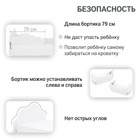 Детская кровать Stumpa Облако "Геометрия Зигзаги" во Владивостоке - изображение 15