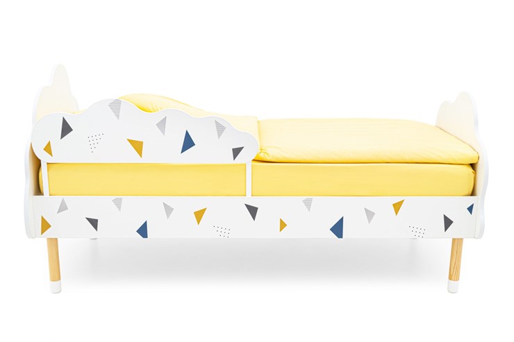 Детская кровать Stumpa Облако "Треугольники желтый, синий" во Владивостоке - изображение 1