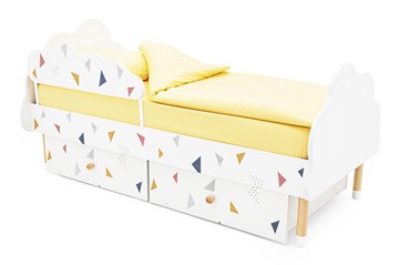 Детская кровать Stumpa Облако "Треугольники желтый, синий, розовый" во Владивостоке - предосмотр 3