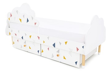 Детская кровать Stumpa Облако "Треугольники желтый, синий, розовый" во Владивостоке - предосмотр 9