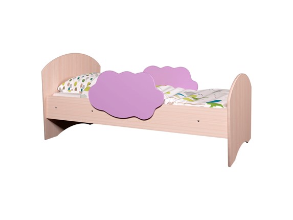 Детская кровать Тучка, корпус Дуб млечный, фасад Ирис в Находке - изображение