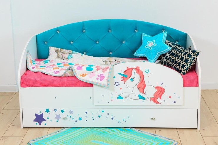 Кровать детская Звездочка с бортиком, Бирюза в Артеме - изображение 5