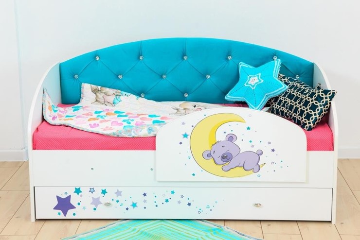 Кровать детская Звездочка с бортиком, Бирюза в Артеме - изображение 8