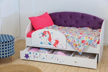 Детская кровать с бортиками Звездочка с бортиком, Фиолетовый во Владивостоке - предосмотр 5