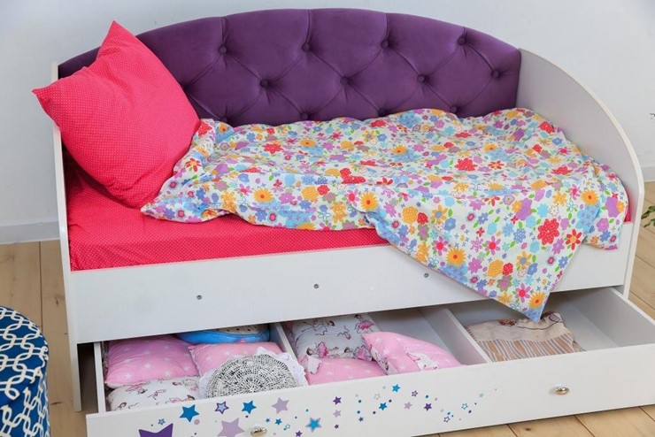 Детская кровать с бортиками Звездочка с бортиком, Фиолетовый во Владивостоке - изображение 6
