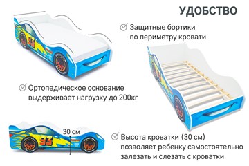 Кровать-машина в детскую Тачка синяя во Владивостоке - предосмотр 4