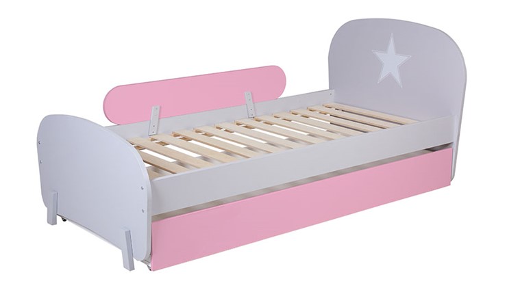 Детская кровать POLINI Kids Mirum 1915 Серый / розовый в Уссурийске - изображение 2
