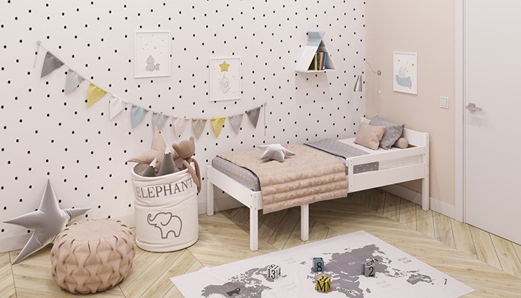 Кровать детская POLINI Kids Simple 935 Белый в Артеме - изображение 6