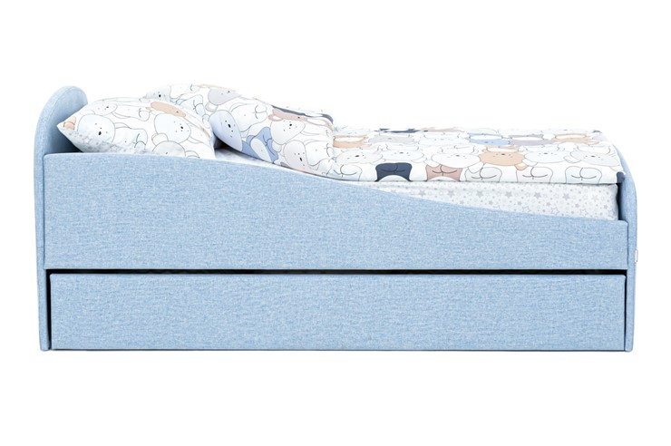Кровать с ящиком Letmo небесный (рогожка) во Владивостоке - изображение 10