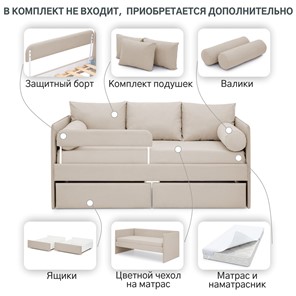 Мягкая кровать Soffal холодный бежевый (микрошенилл) во Владивостоке - предосмотр 17