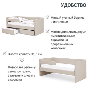 Мягкая кровать Soffal холодный бежевый (микрошенилл) во Владивостоке - предосмотр 18