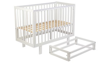 Детская кровать серия 3400 POLINI Kids Simple 340 с маятником Белый в Уссурийске - предосмотр 3