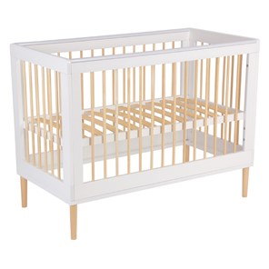 Кровать для новорожденных POLINI Kids Simple 360 Белый / Натуральный в Артеме