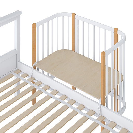 Детская кровать POLINI Kids Simple 105 Белый / Бук в Уссурийске - изображение 3