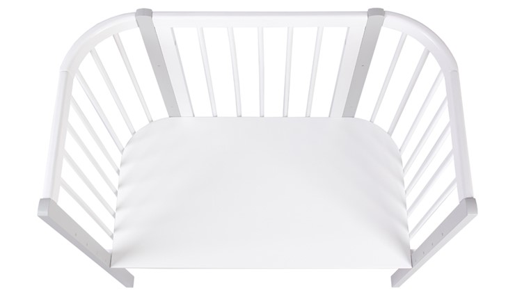 Кроватка приставная POLINI Kids Simple 120 Белый / Серый в Уссурийске - изображение 3