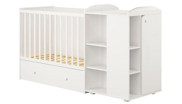Кровать-трансформер детская с комодом POLINI Kids Ameli 800 Белый, серия AMELI в Артеме - изображение