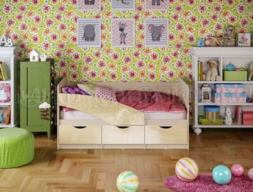 Детская кровать Бабочки 800*1800, Ваниль глянец во Владивостоке
