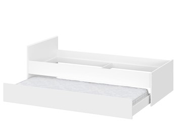 Выкатная кровать для детей Токио, белый текстурный (одинарная (0,9х2,0) + выкатная) в Уссурийске - предосмотр