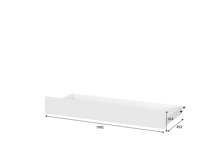 Выкатная кровать для детей Токио, белый текстурный (одинарная (0,9х2,0) + выкатная) в Артеме - изображение 4