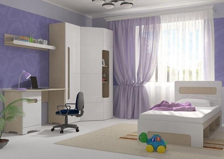 Детская спальня Палермо-Юниор, вариант 2 без вставок в Уссурийске - изображение