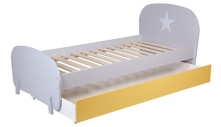 Комплект мебели для детской POLINI Kids Mirum №1 Белый / Серый / Желтый в Уссурийске - изображение 6