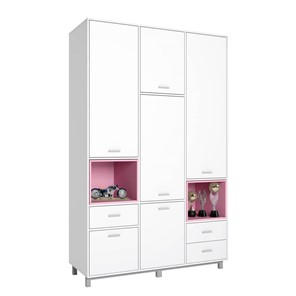 Комплект мебели для детской POLINI Kids Mirum №7 Белый / Серый / Розовый в Артеме - предосмотр 1
